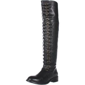 Luichiny True Fit Over The Knee Buckle Boots